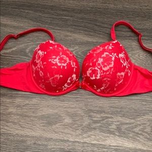 Body by Victoria Red Lacey push up bra 34D